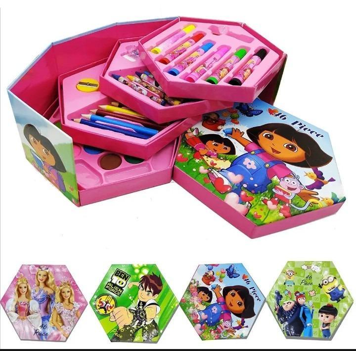 Hexagonal Coloring Kit for Kids with Princess Design - view 2