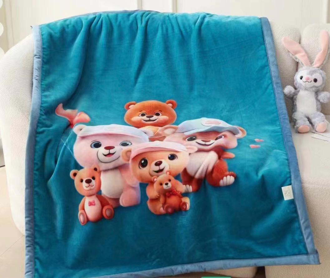 Baby Flannel Blanket - Multicolour Print, Soft Winter