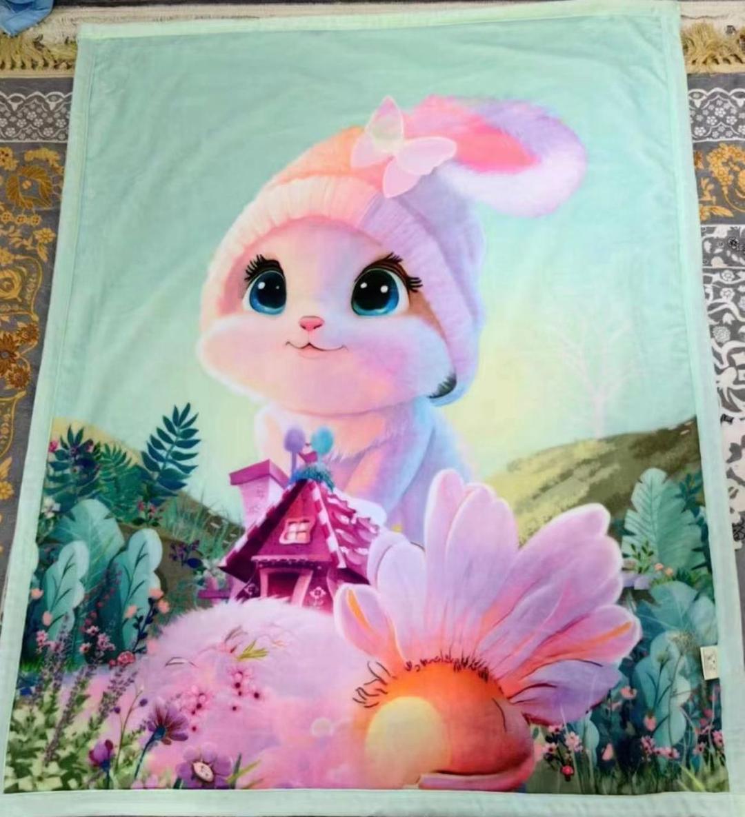 Baby Flannel Blanket - Multicolour Print, Soft Winter