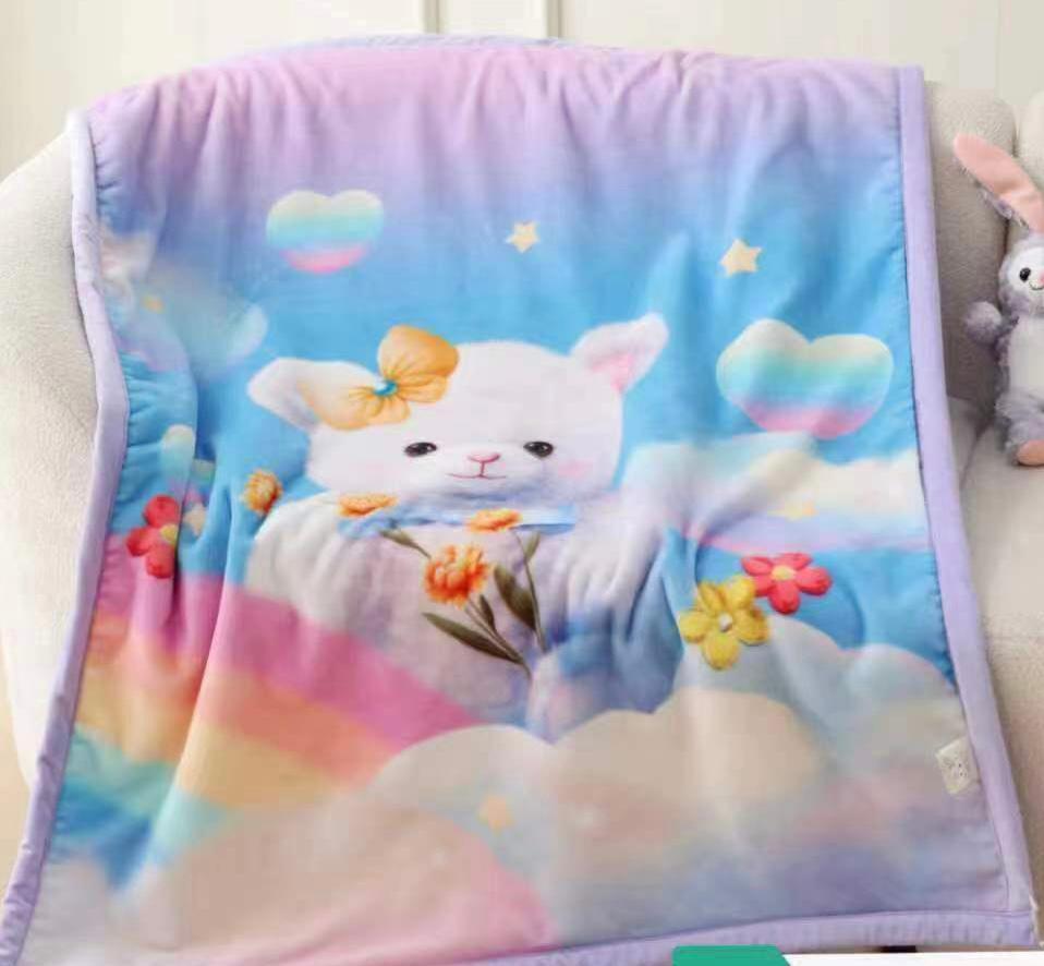 Baby Flannel Blanket - Multicolour Print, Soft Winter