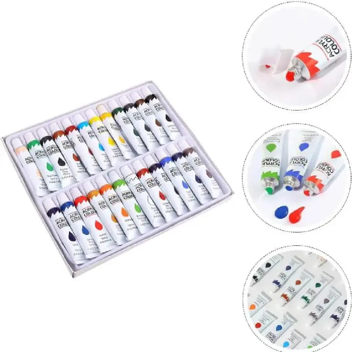 Acrylic Color Paints, Paint Tubes, Set of 12 Pcs Set - view 2