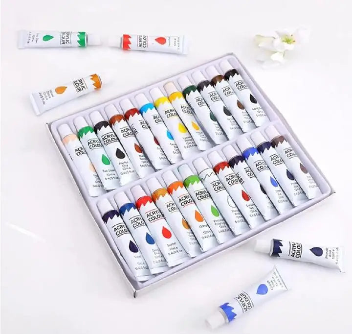 Acrylic Color Paints, Paint Tubes, Set of 12 Pcs Set - view 3