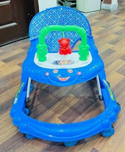 Kids Baby Walker with Toys - Blue, Durable Fiber Build - view 2