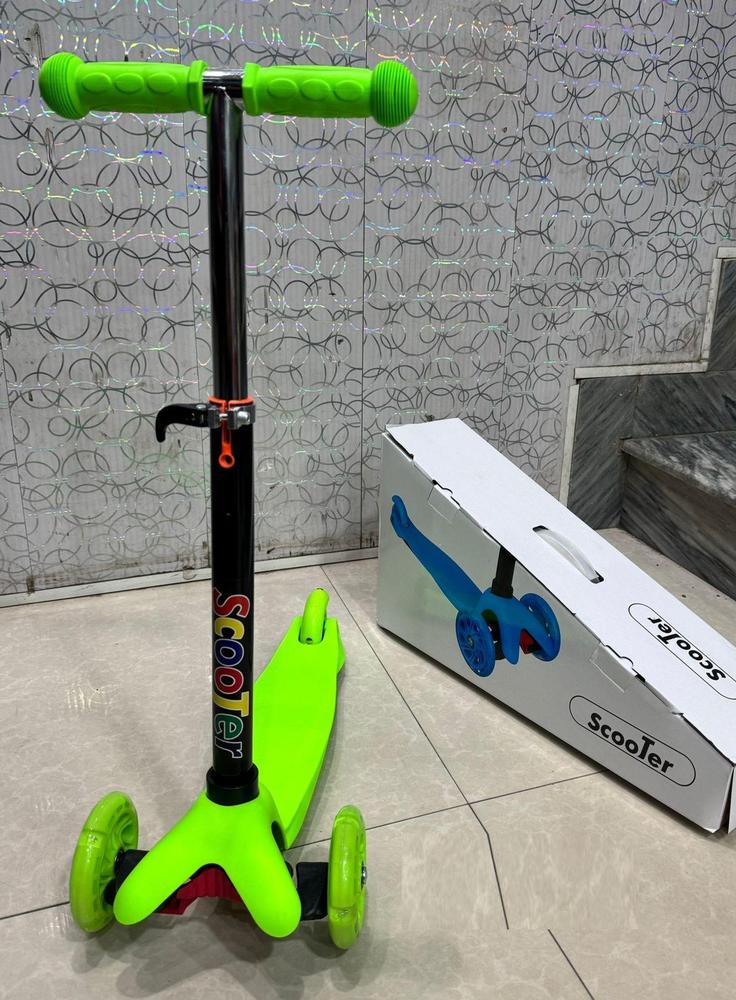 Kids Musical Scooter - Green & Black, Ages 3-8 Years