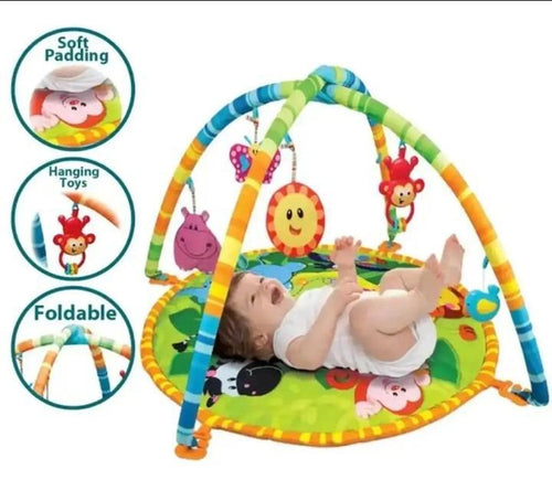 Baby Play Mat with Hanging Toys - BPA Free, Foldable