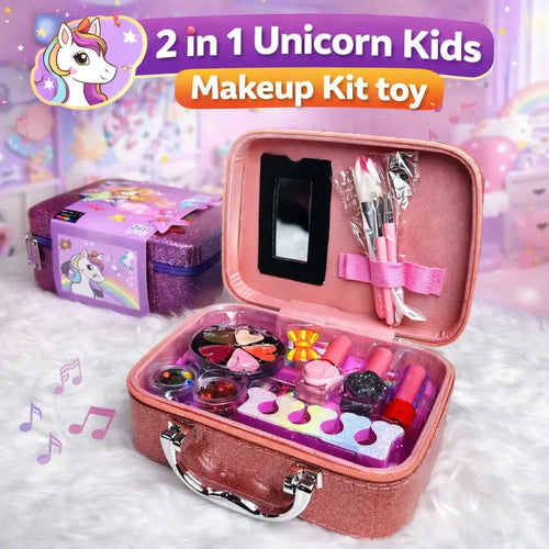2 in 1 Unicorn Kids Makeup Kit Bag