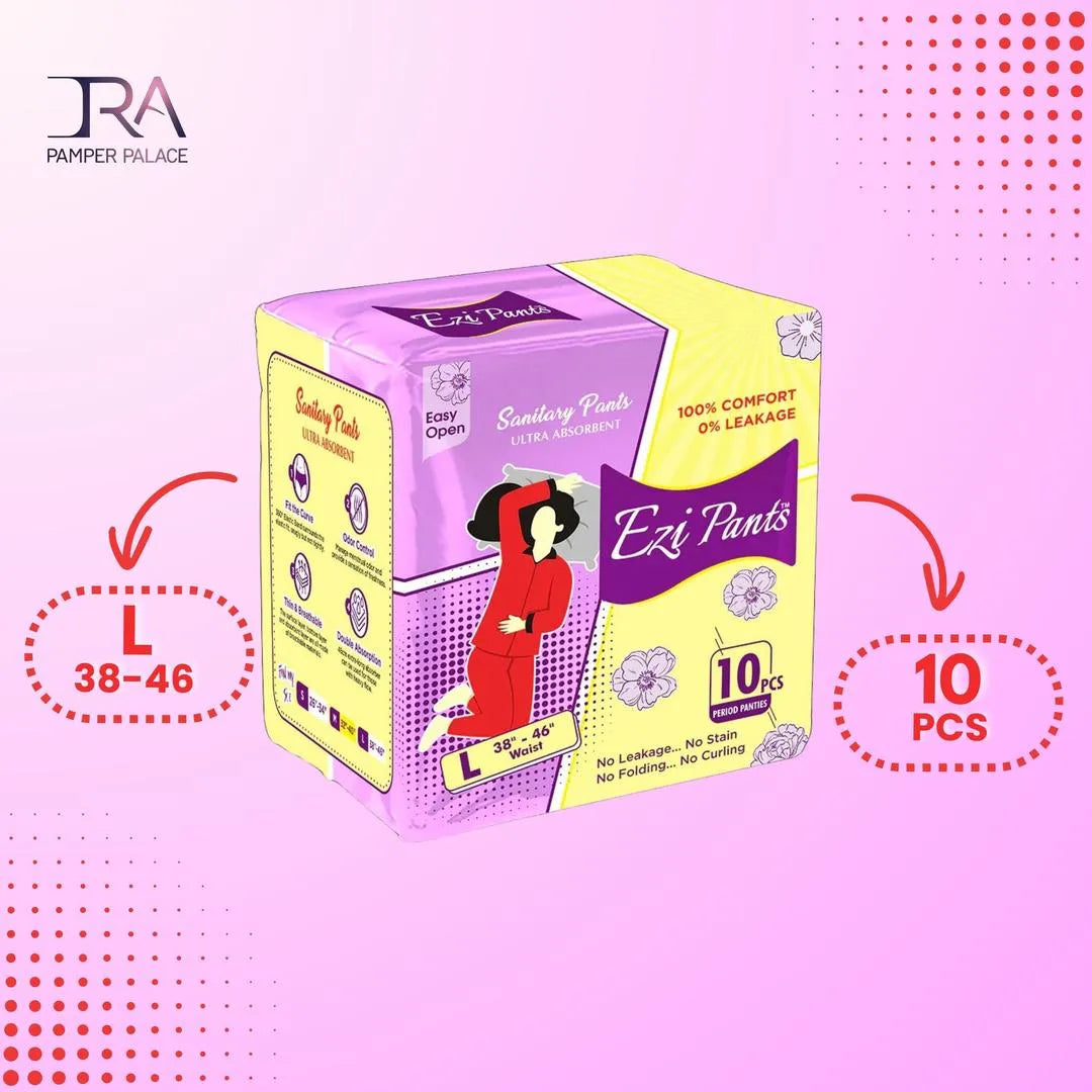 EziPants Sanitary Pants Large White 10pcs - view 2