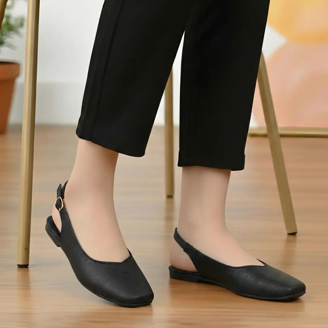 Slingback Shoes - Black