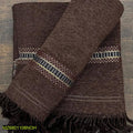 Mardana Velvet Woolen Shawl - Brown, 3 x 1.25 Yards