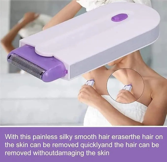 Rechargeable Women's Hair Shaver - Purple & White, Sensitive Skin - view 4