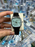 Cushion Dress Watch - Tiffany Blue Dial, Black Leather