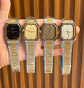 Octagon Two-Tone Watch - Steel & Gold Bracelet, 4 Dial Colours