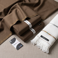 Men's Unstitched Wash & Wear Suit - Brown, Free Shawl