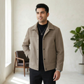 Men's Soft Wool Jacket - Slim Korean Fit, Brown or Black